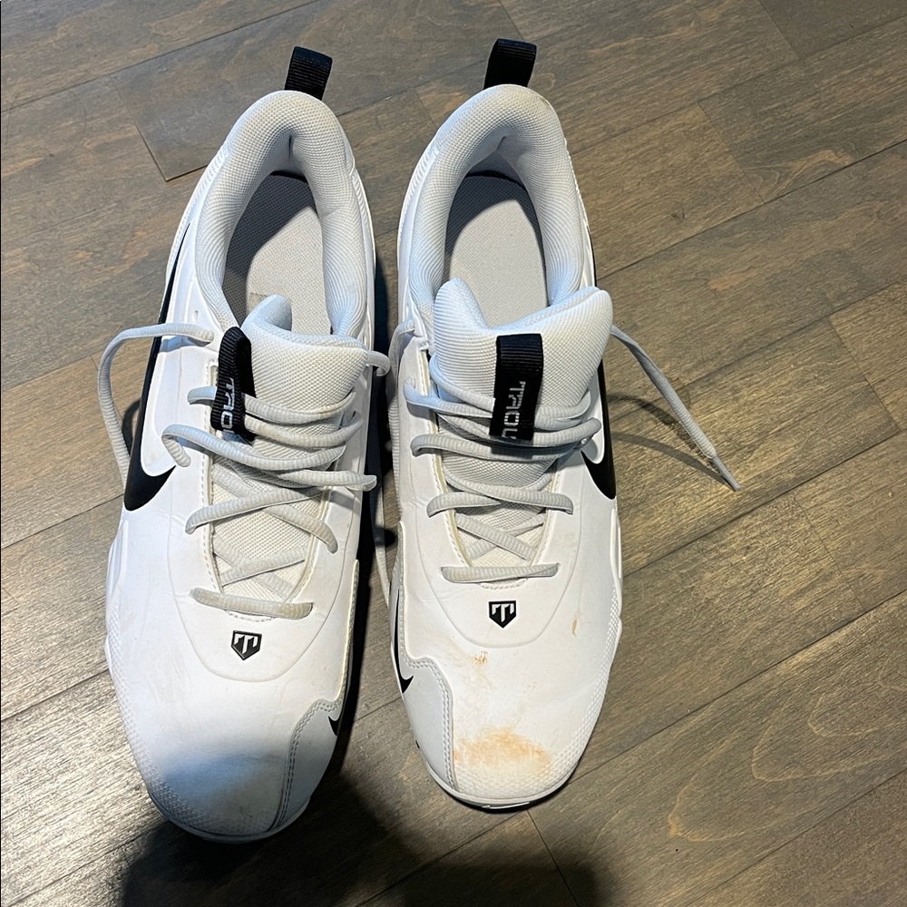 Nike Baseball Turf Cleats White  with Black Accents worn once